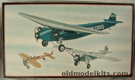 AMT-Frog 1/72 Ocean Pioneers - Bleriot XI / Spirit of St. Louis / Southern Cross  Fokker, 3901-200 plastic model kit